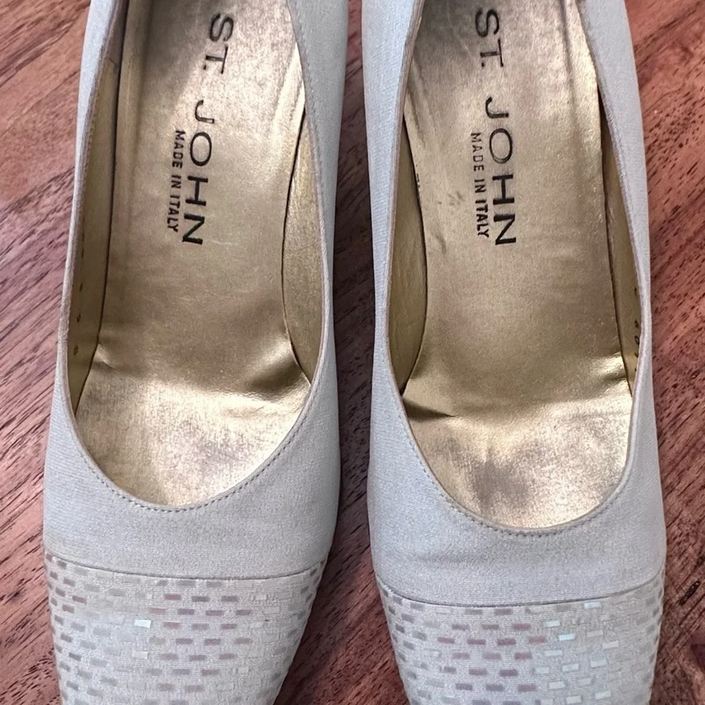 St. John Elegant Silver and Gold Heels
